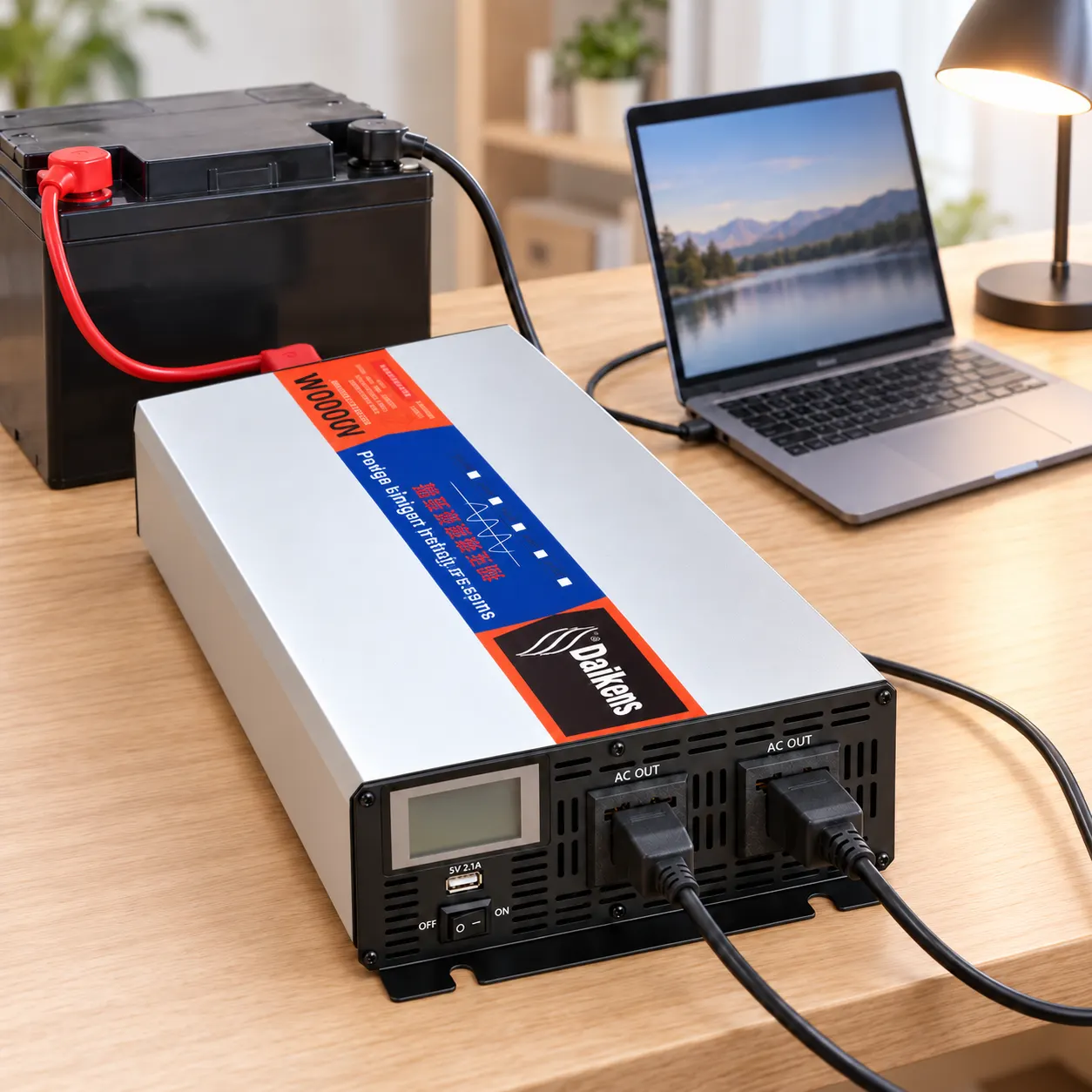 Перетворювач напруги Daikens 10000W / Інвертор із чистою синусоїдою 12В–220В