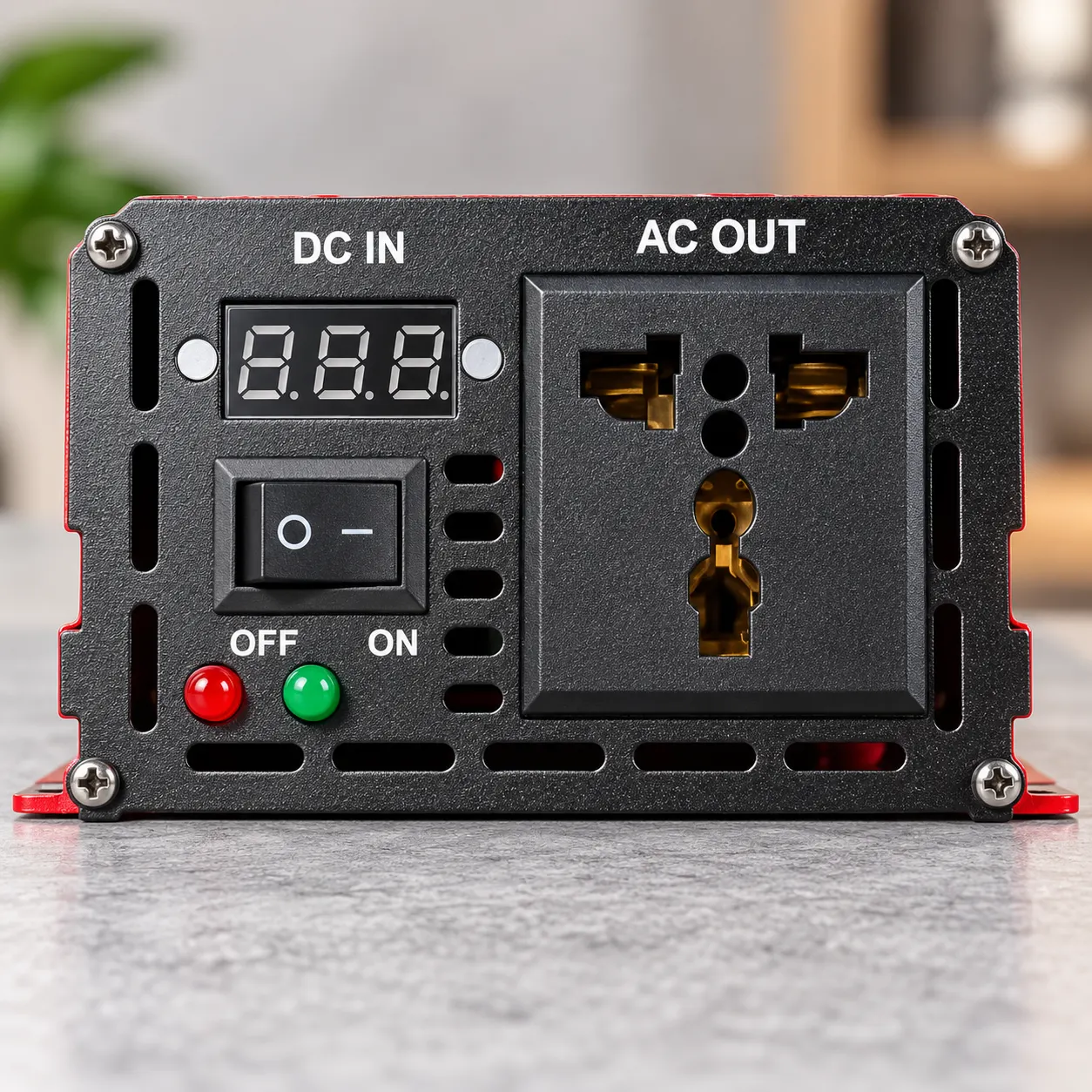 Перетворювач напруги Eryuan 2200W LCD 12В-220В / Інвертор з чистою синусоїдою та вольтметром
